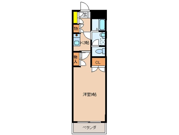 シャルマン・ステュ－ディオの物件間取画像